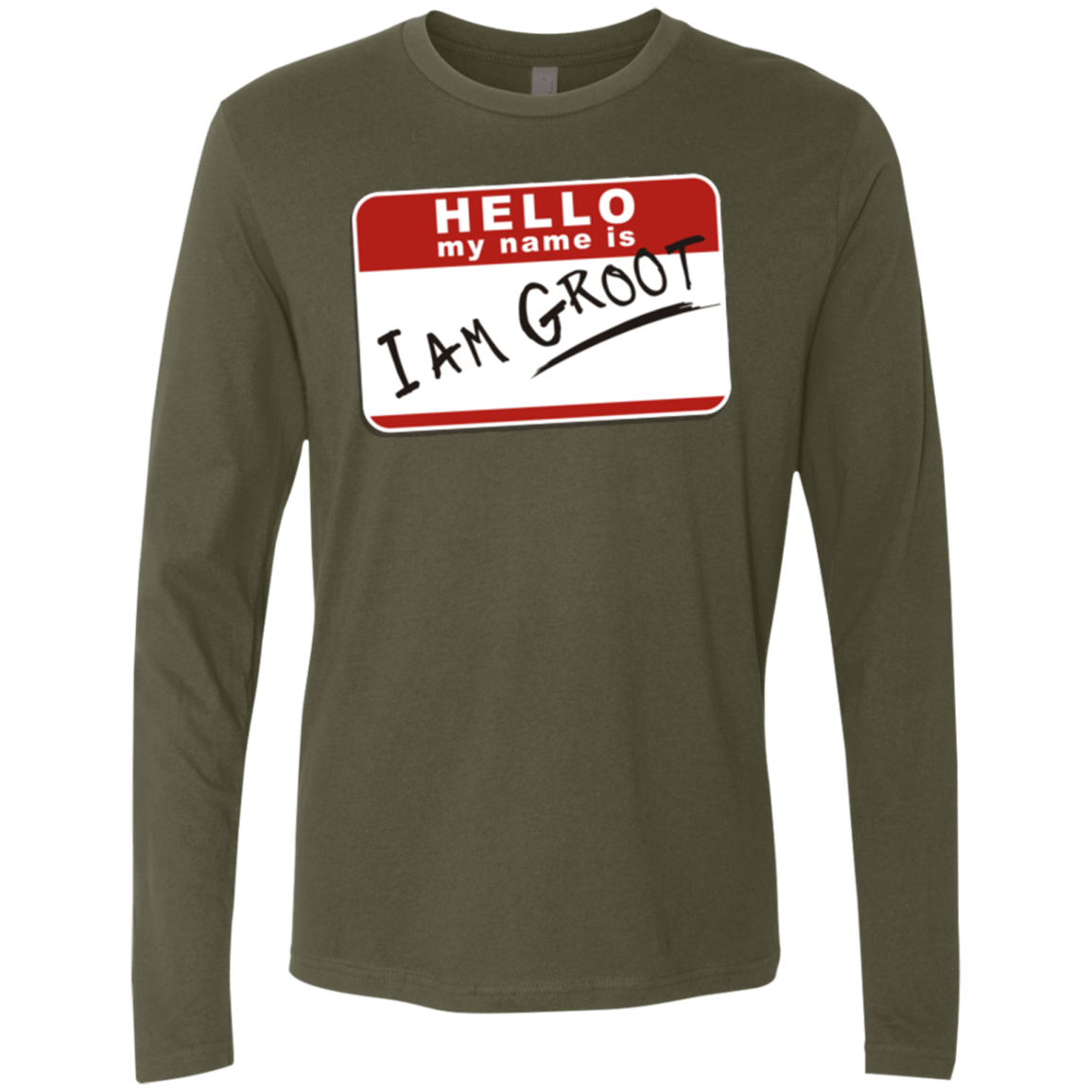 T-Shirts Military Green / Small I am Groot Men's Premium Long Sleeve