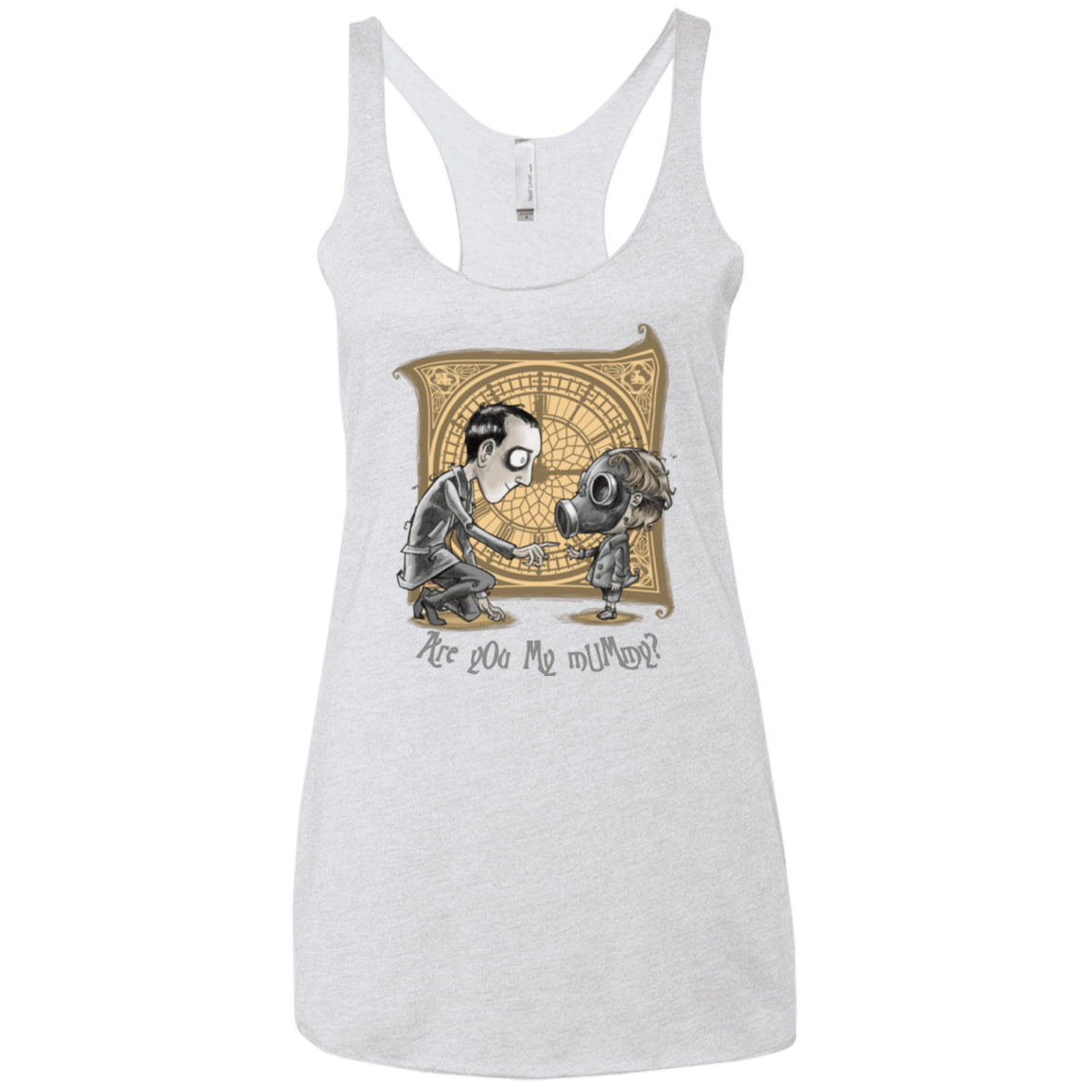 T-Shirts Heather White / X-Small I Am Not Your Mummy Women's Triblend Racerback Tank
