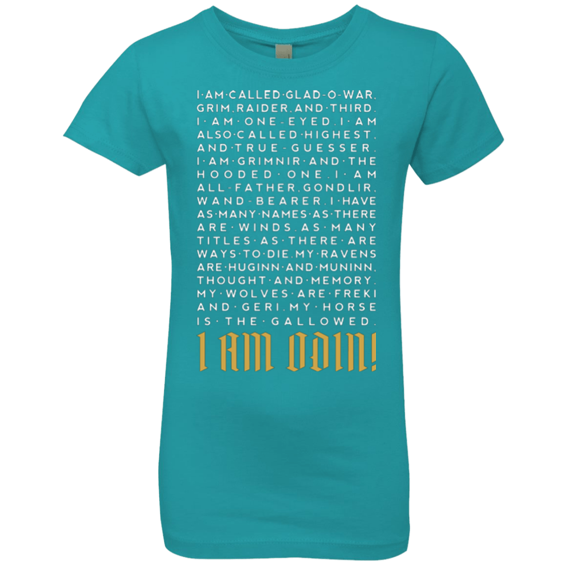 T-Shirts Tahiti Blue / YXS I am Odin Girls Premium T-Shirt