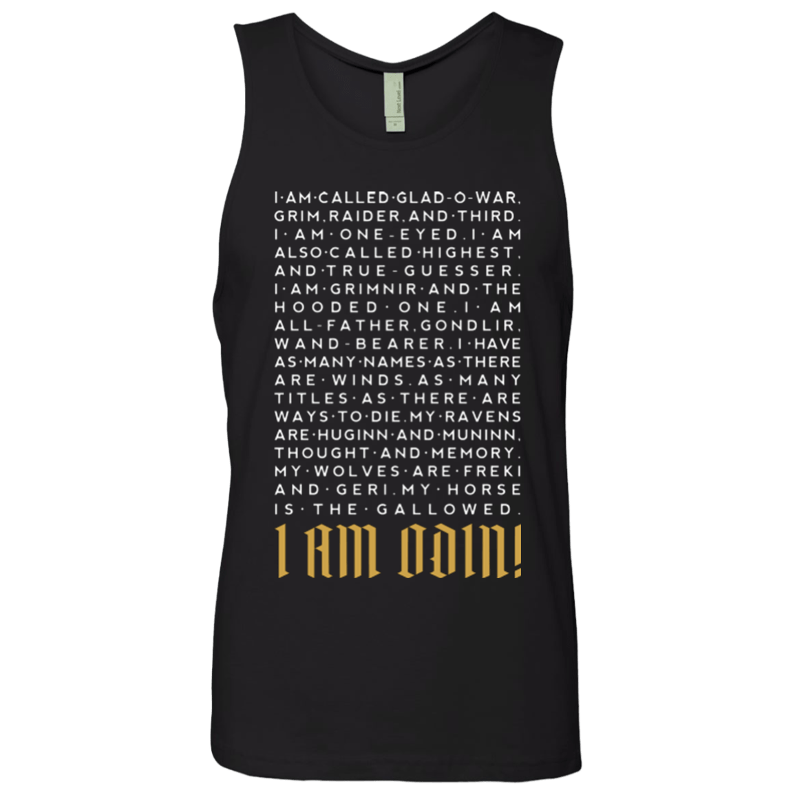 T-Shirts Black / Small I am Odin Men's Premium Tank Top