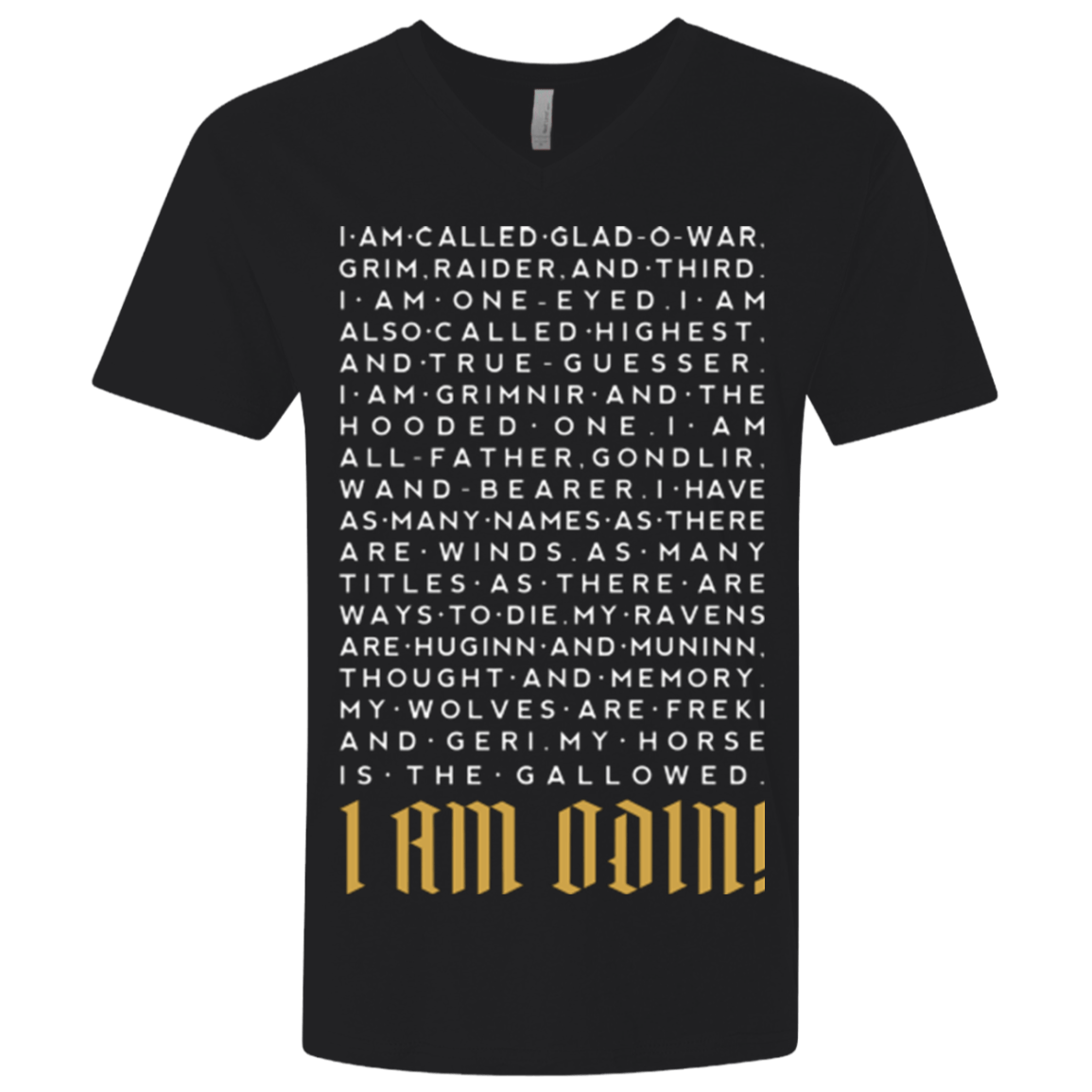 T-Shirts Black / X-Small I am Odin Men's Premium V-Neck