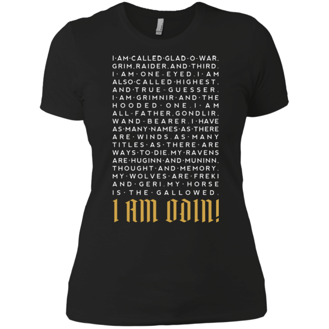 T-Shirts Black / X-Small I am Odin Women's Premium T-Shirt