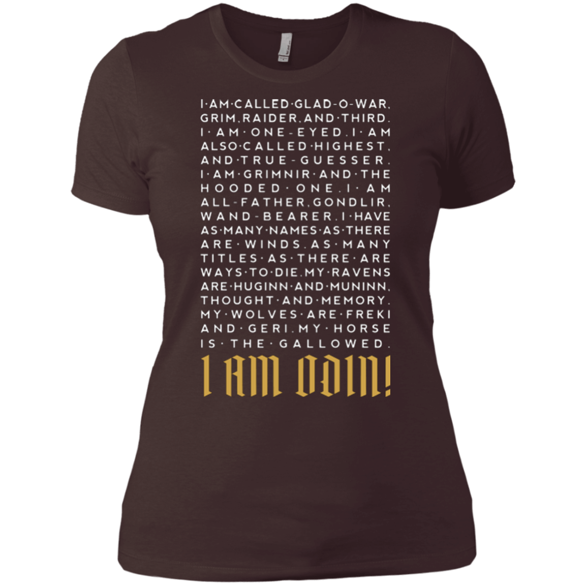 T-Shirts Dark Chocolate / X-Small I am Odin Women's Premium T-Shirt