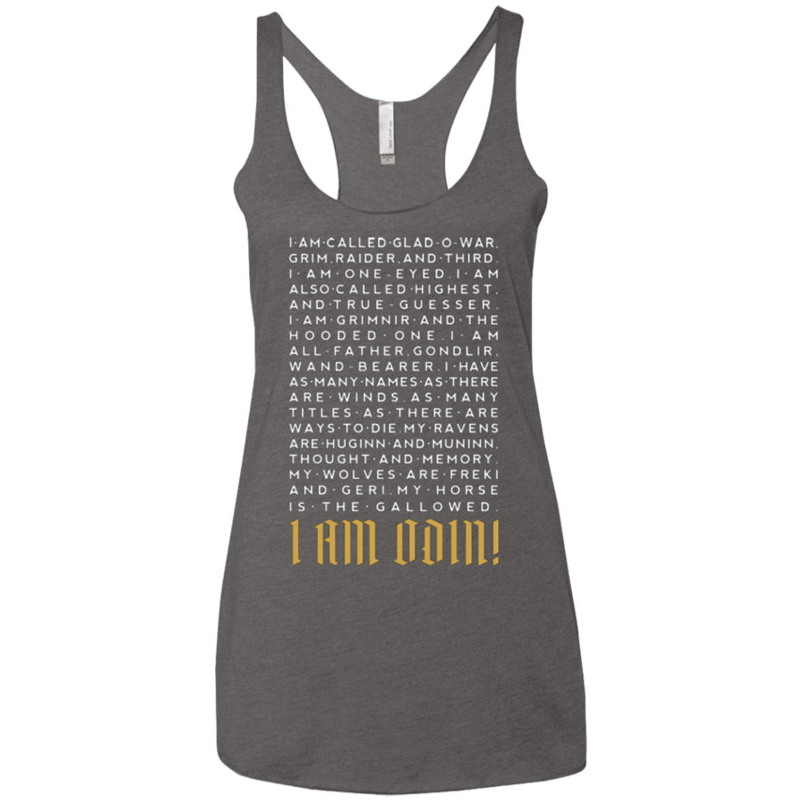 I am Odin Women's Triblend Racerback Tank