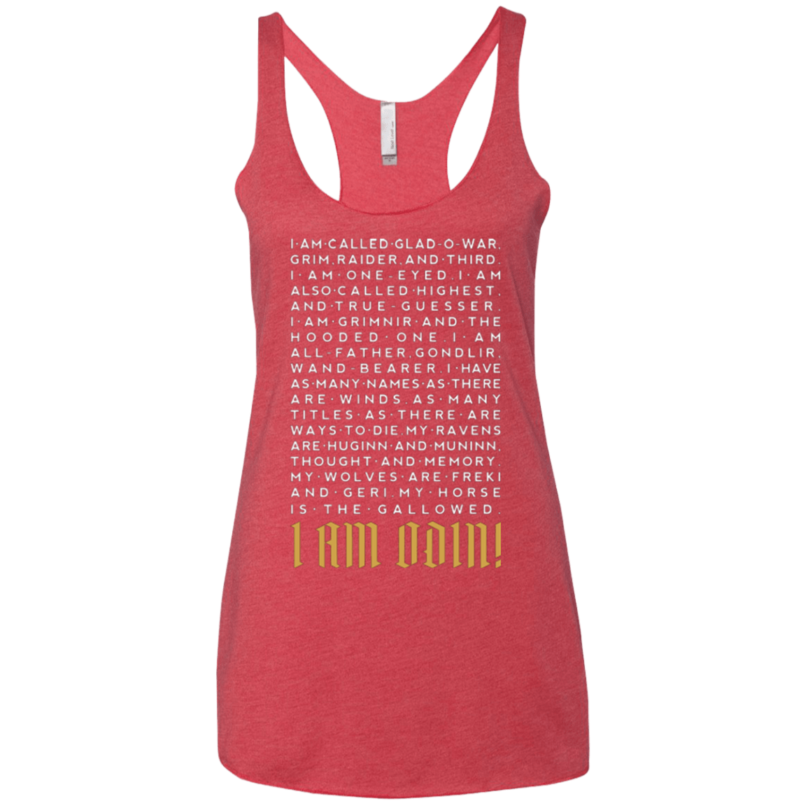 T-Shirts Vintage Red / X-Small I am Odin Women's Triblend Racerback Tank