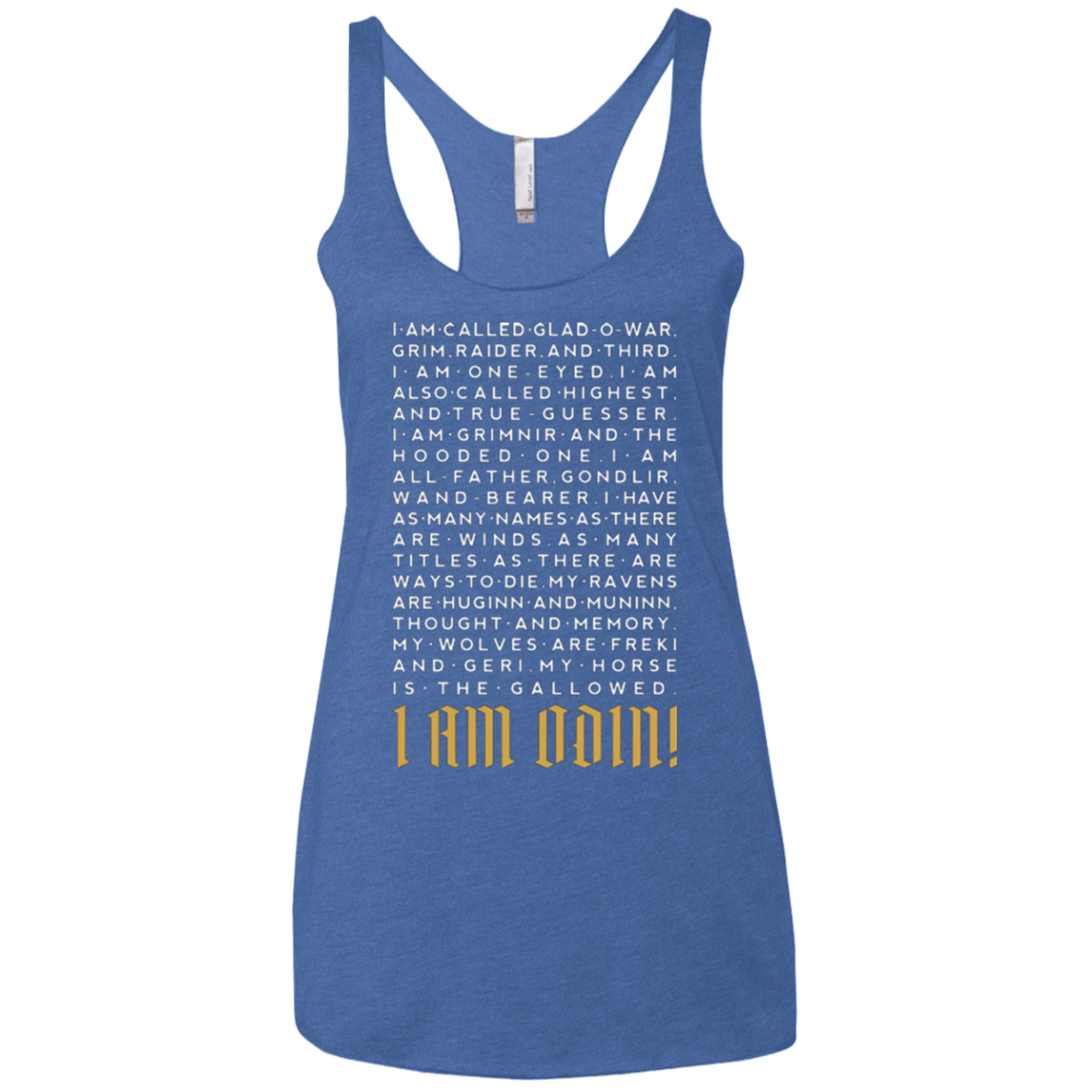T-Shirts Vintage Royal / X-Small I am Odin Women's Triblend Racerback Tank