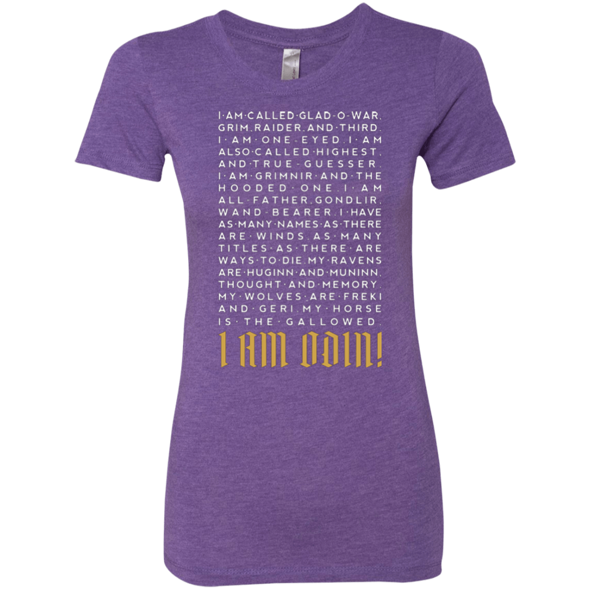T-Shirts Purple Rush / Small I am Odin Women's Triblend T-Shirt