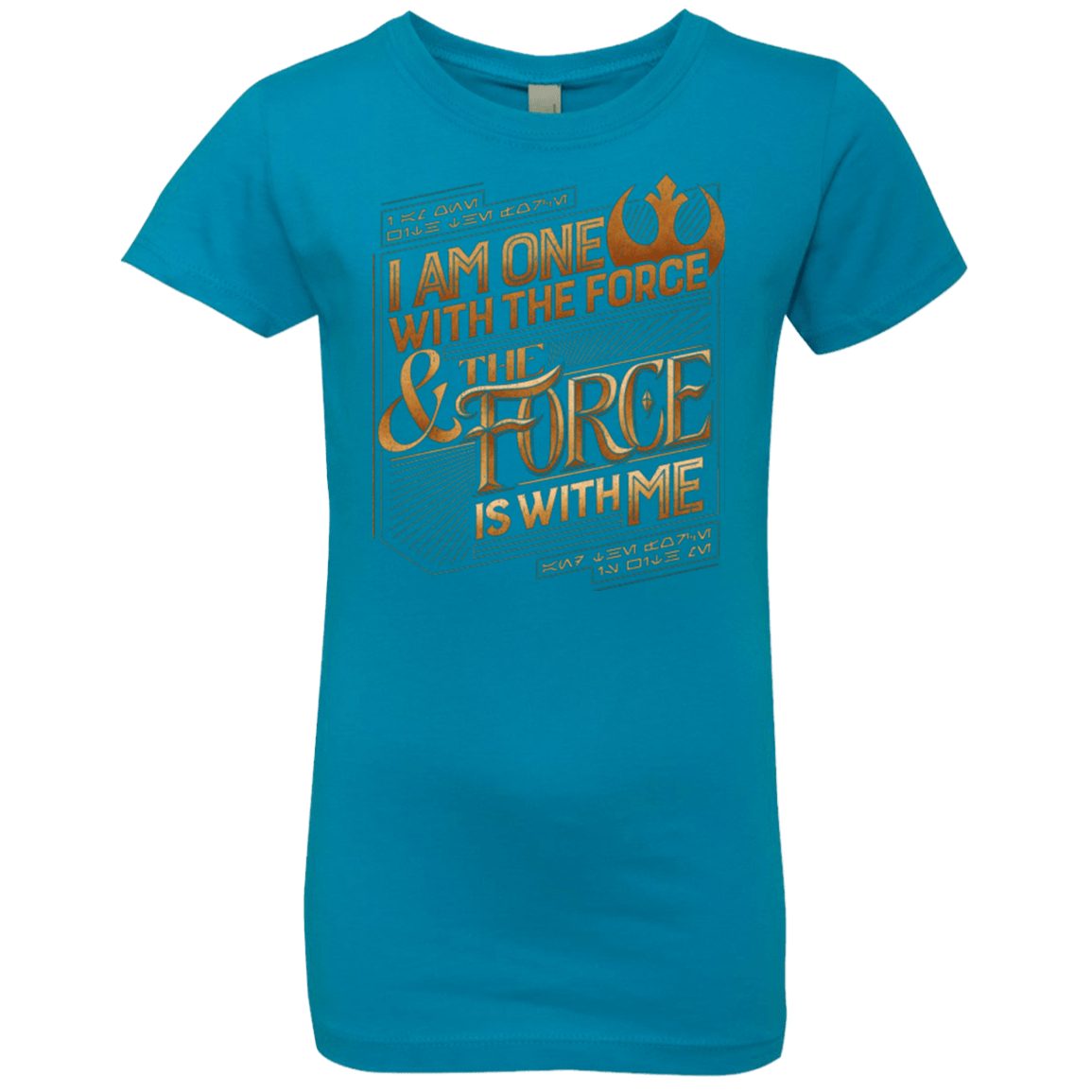 T-Shirts Turquoise / YXS I Am One With The Force Girls Premium T-Shirt