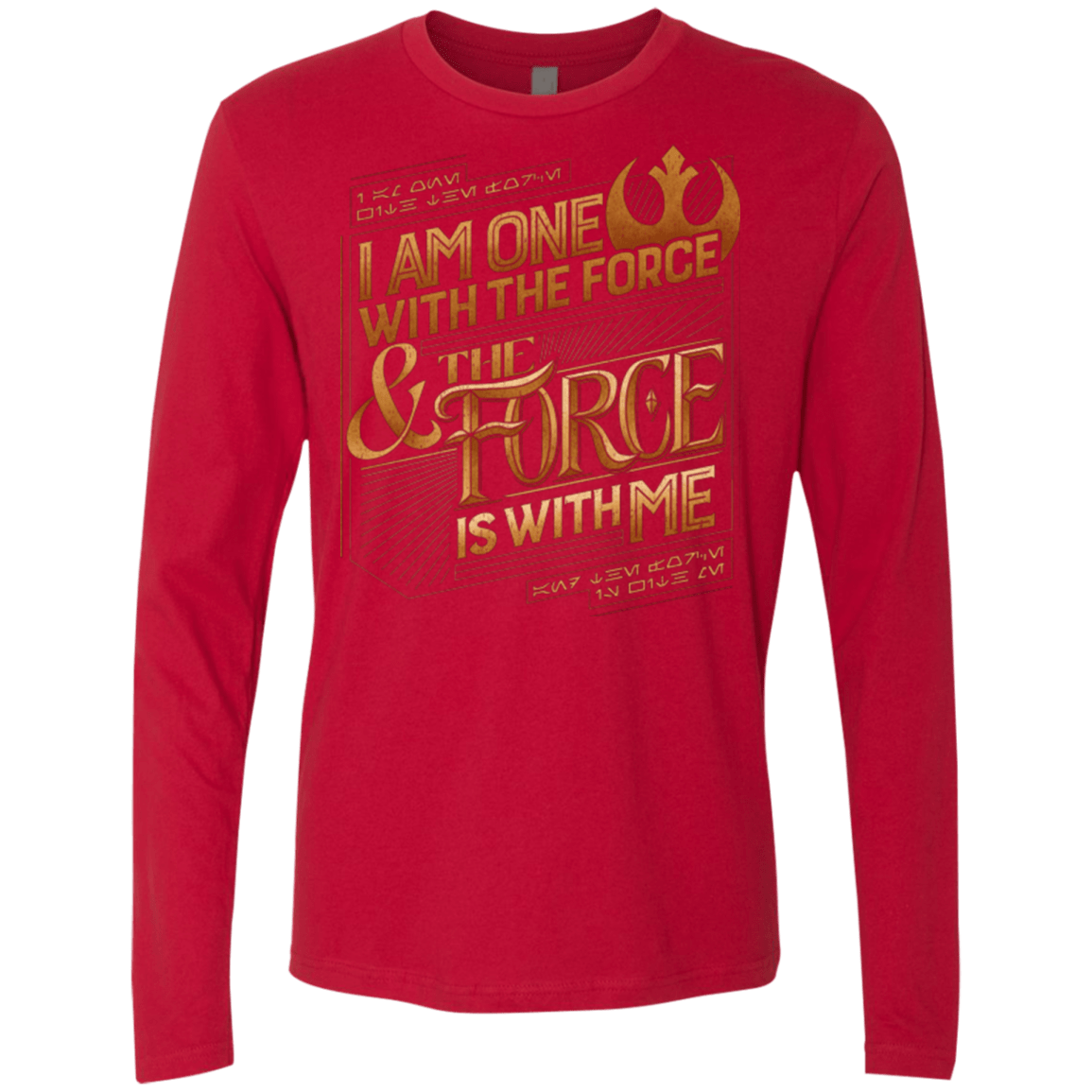 T-Shirts Red / S I Am One With The Force Men's Premium Long Sleeve