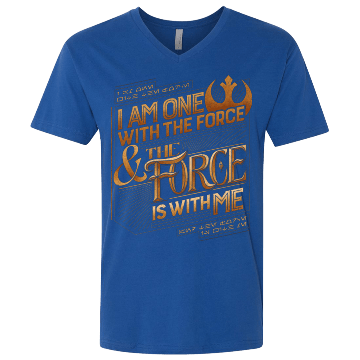 T-Shirts Royal / X-Small I Am One With The Force Men's Premium V-Neck