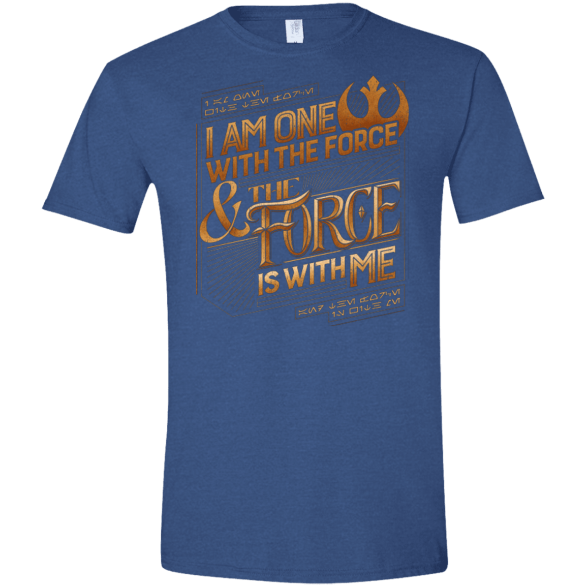 T-Shirts Heather Royal / X-Small I Am One With The Force Men's Semi-Fitted Softstyle