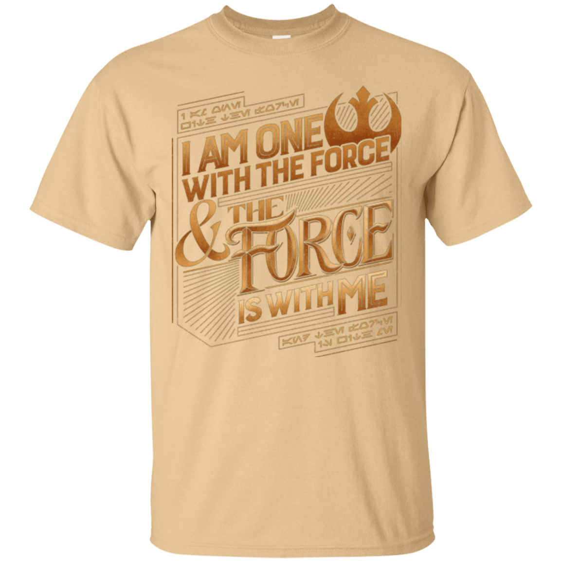 T-Shirts Vegas Gold / S I Am One With The Force T-Shirt