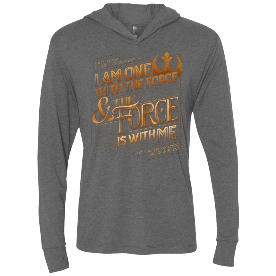 T-Shirts Premium Heather / X-Small I Am One With The Force Triblend Long Sleeve Hoodie Tee