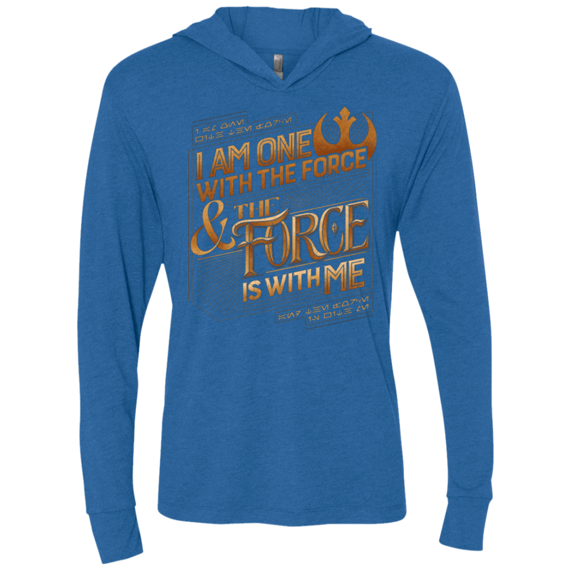 T-Shirts Vintage Royal / X-Small I Am One With The Force Triblend Long Sleeve Hoodie Tee