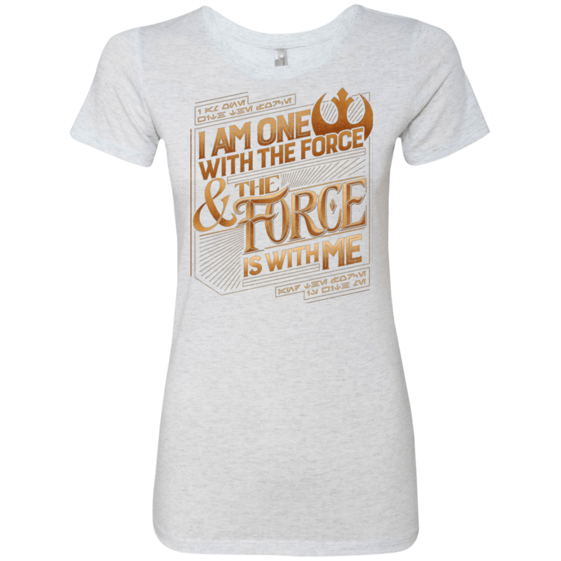 T-Shirts Heather White / S I Am One With The Force Women's Triblend T-Shirt
