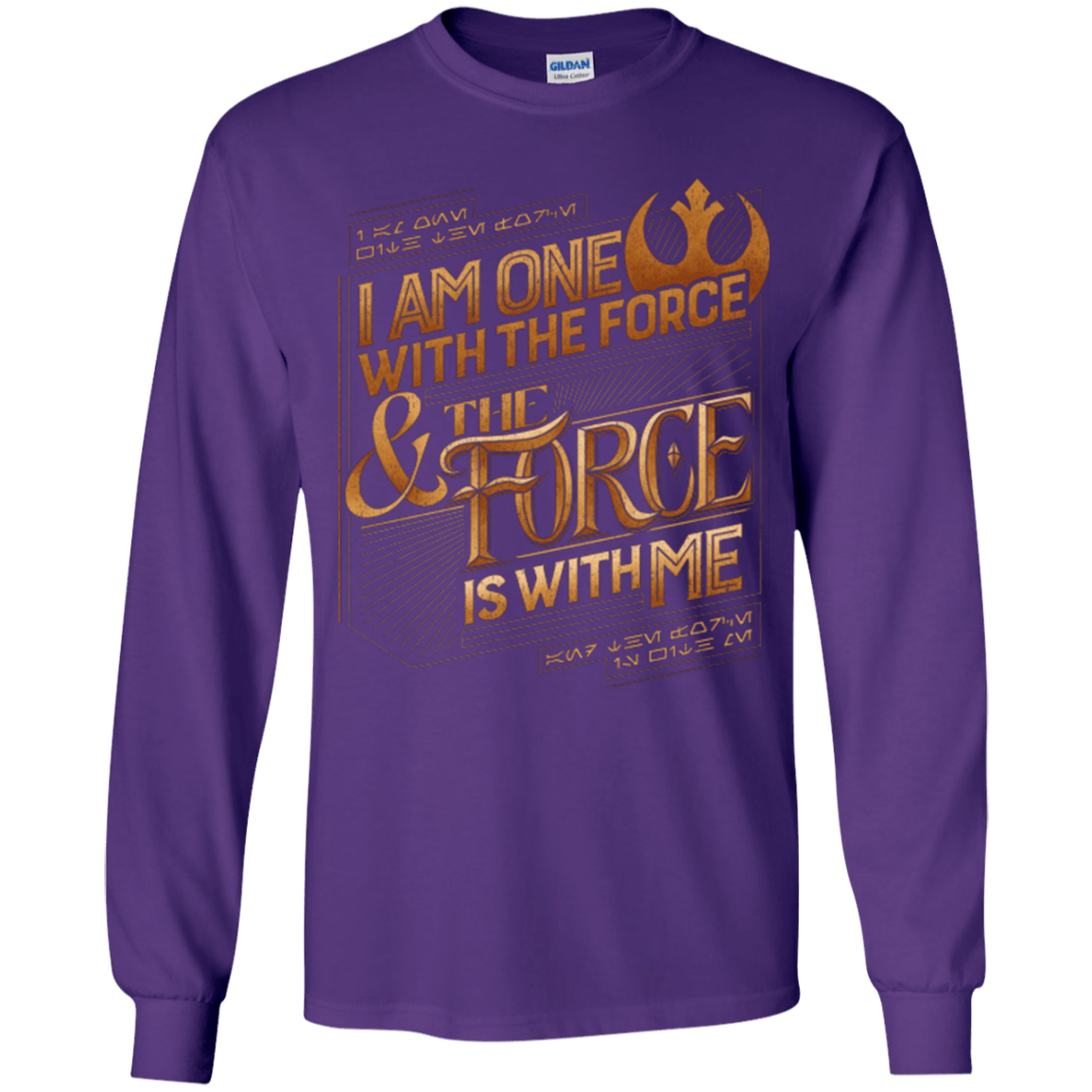 T-Shirts Purple / YS I Am One With The Force Youth Long Sleeve T-Shirt