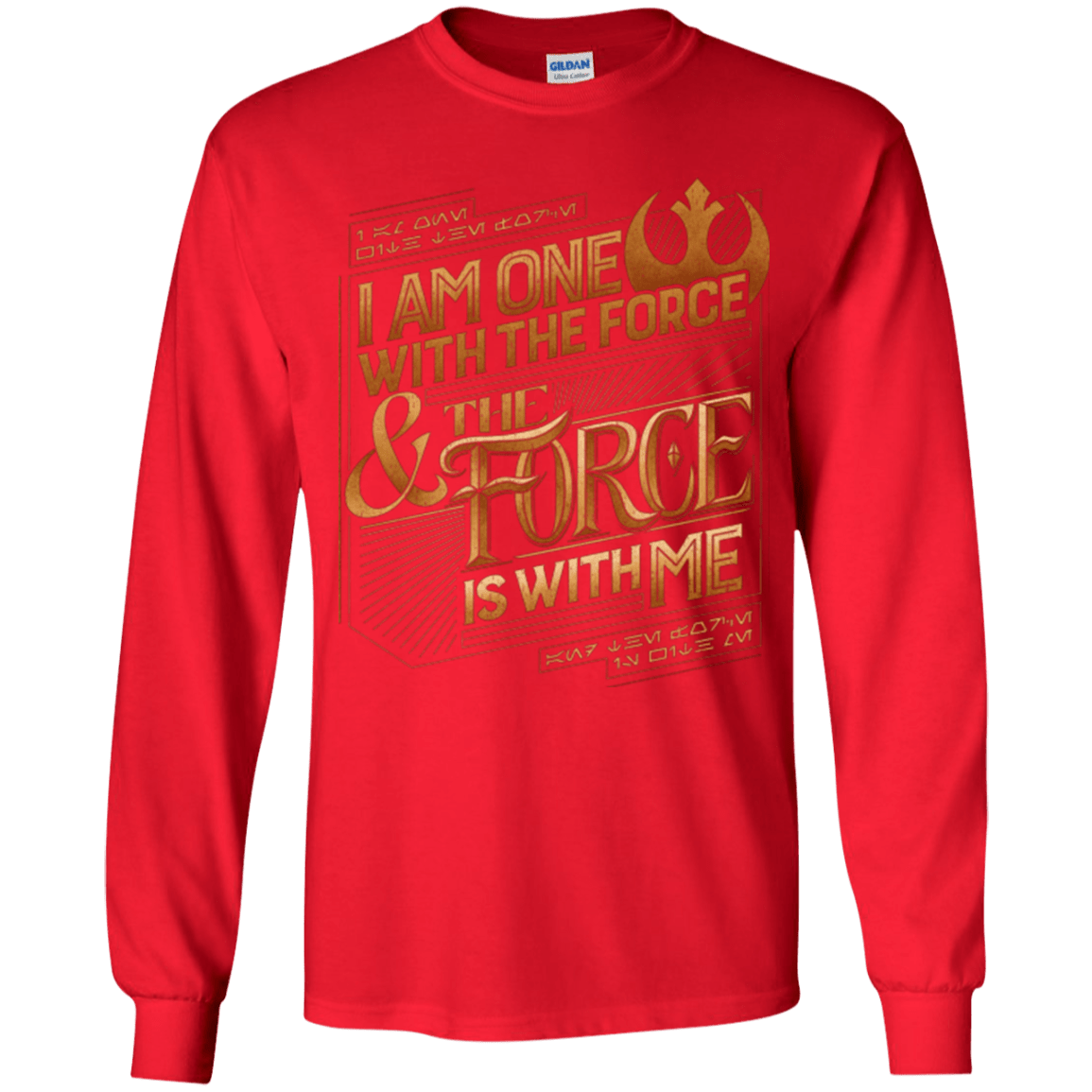 T-Shirts Red / YS I Am One With The Force Youth Long Sleeve T-Shirt