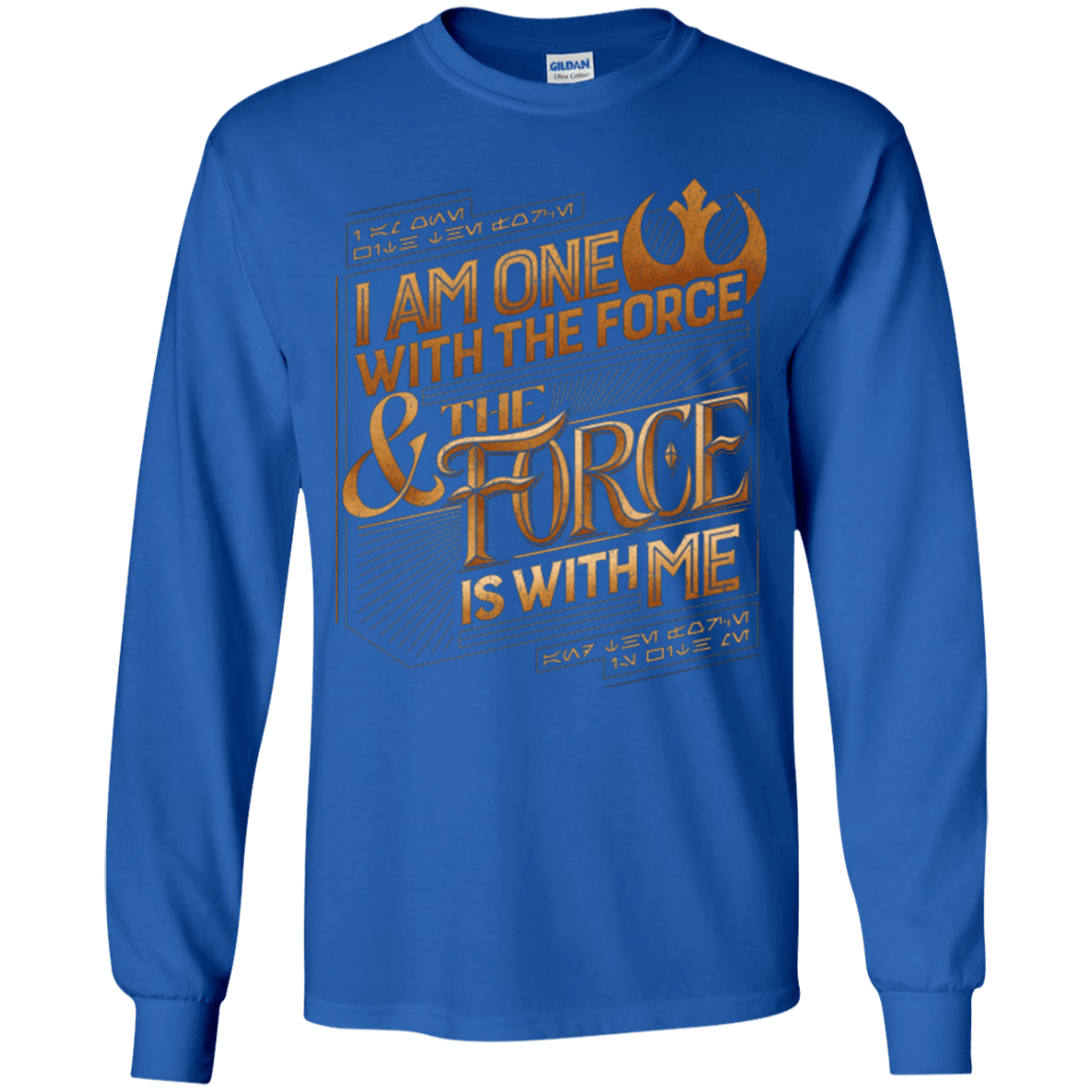 T-Shirts Royal / YS I Am One With The Force Youth Long Sleeve T-Shirt