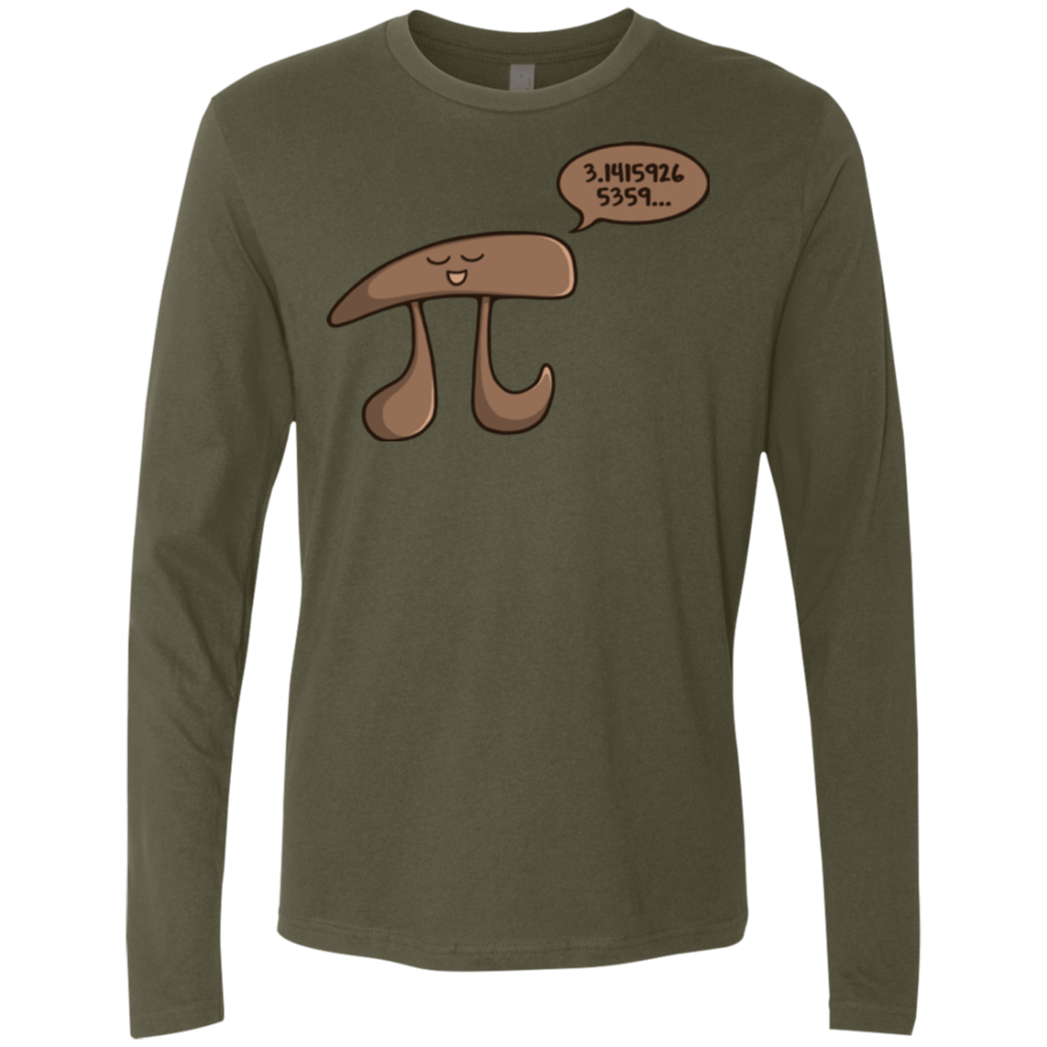 T-Shirts Military Green / Small I am Pi Men's Premium Long Sleeve