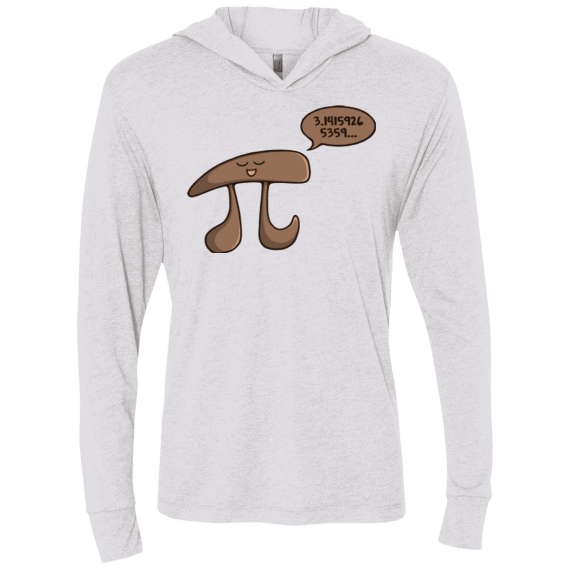 T-Shirts Heather White / X-Small I am Pi Triblend Long Sleeve Hoodie Tee