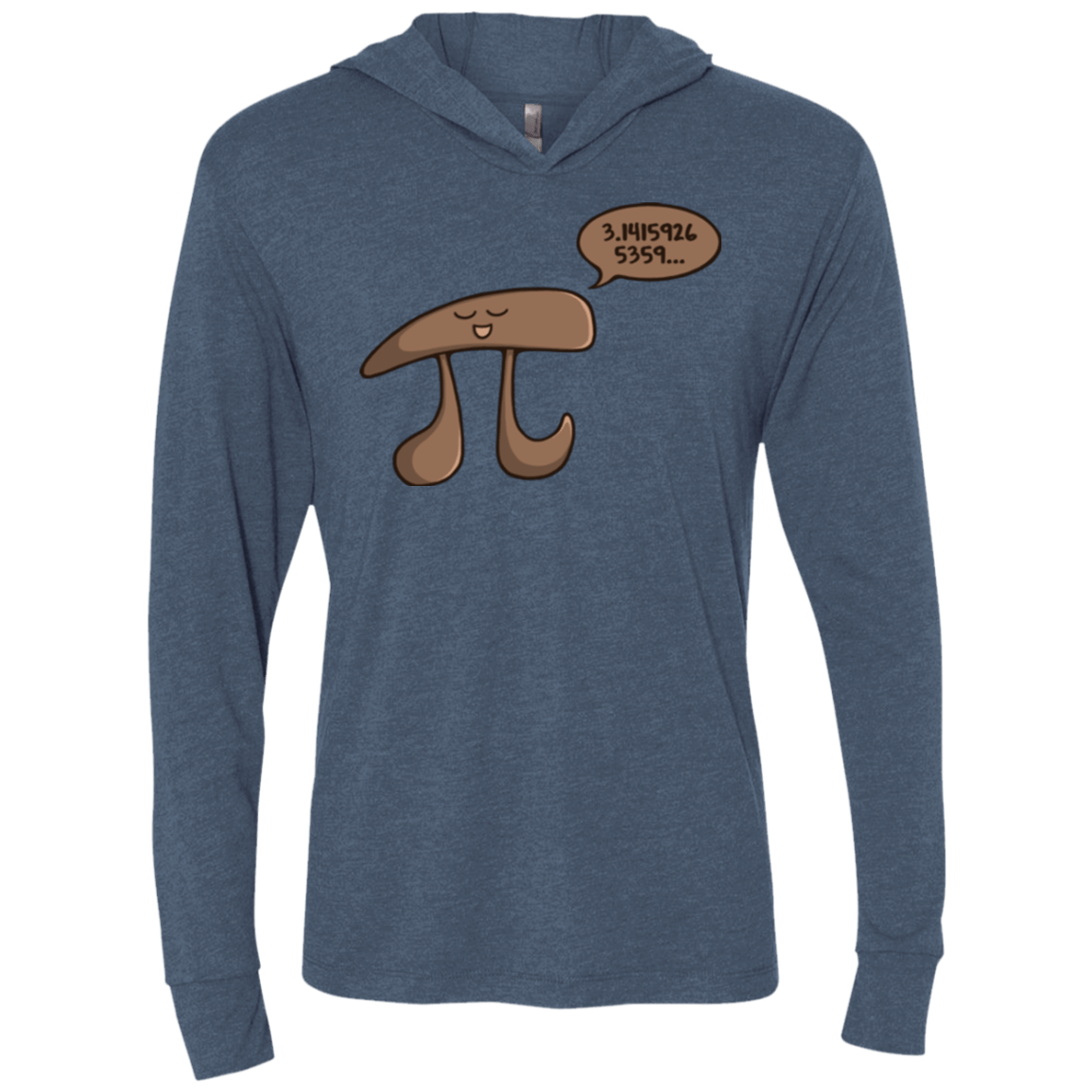 T-Shirts Indigo / X-Small I am Pi Triblend Long Sleeve Hoodie Tee