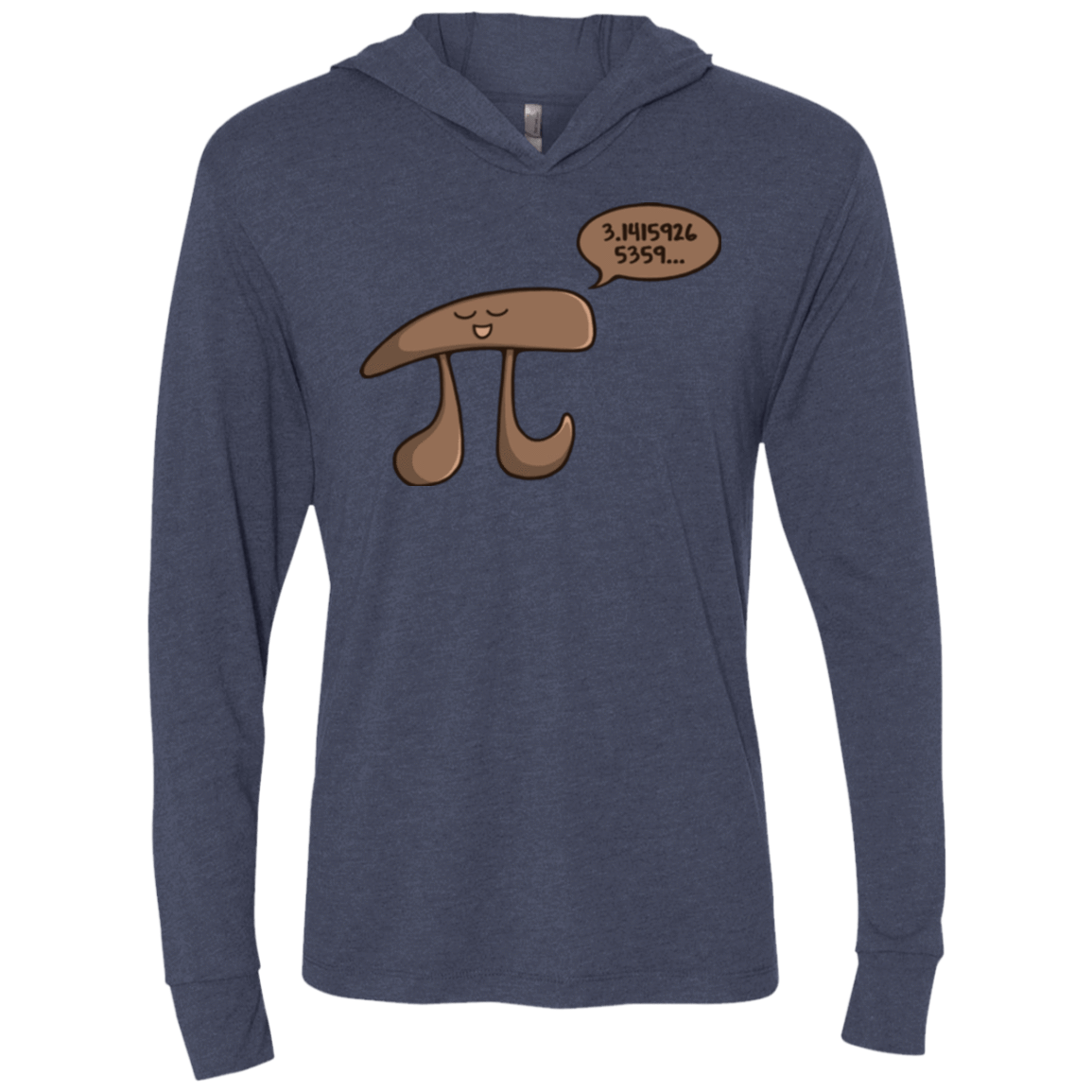 T-Shirts Vintage Navy / X-Small I am Pi Triblend Long Sleeve Hoodie Tee