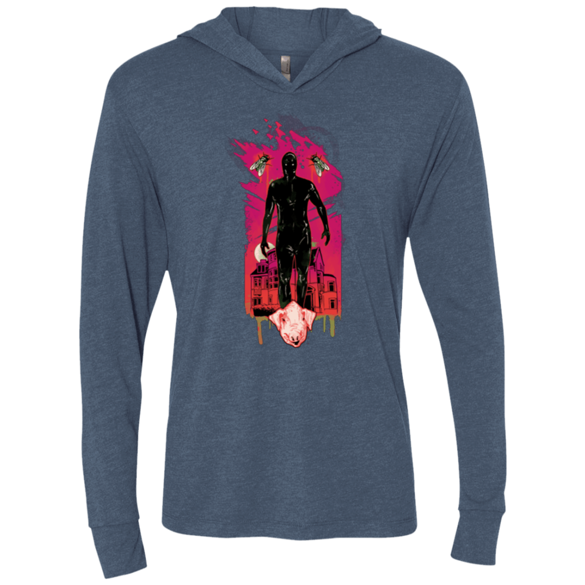 T-Shirts Indigo / X-Small I Am Rubber Triblend Long Sleeve Hoodie Tee