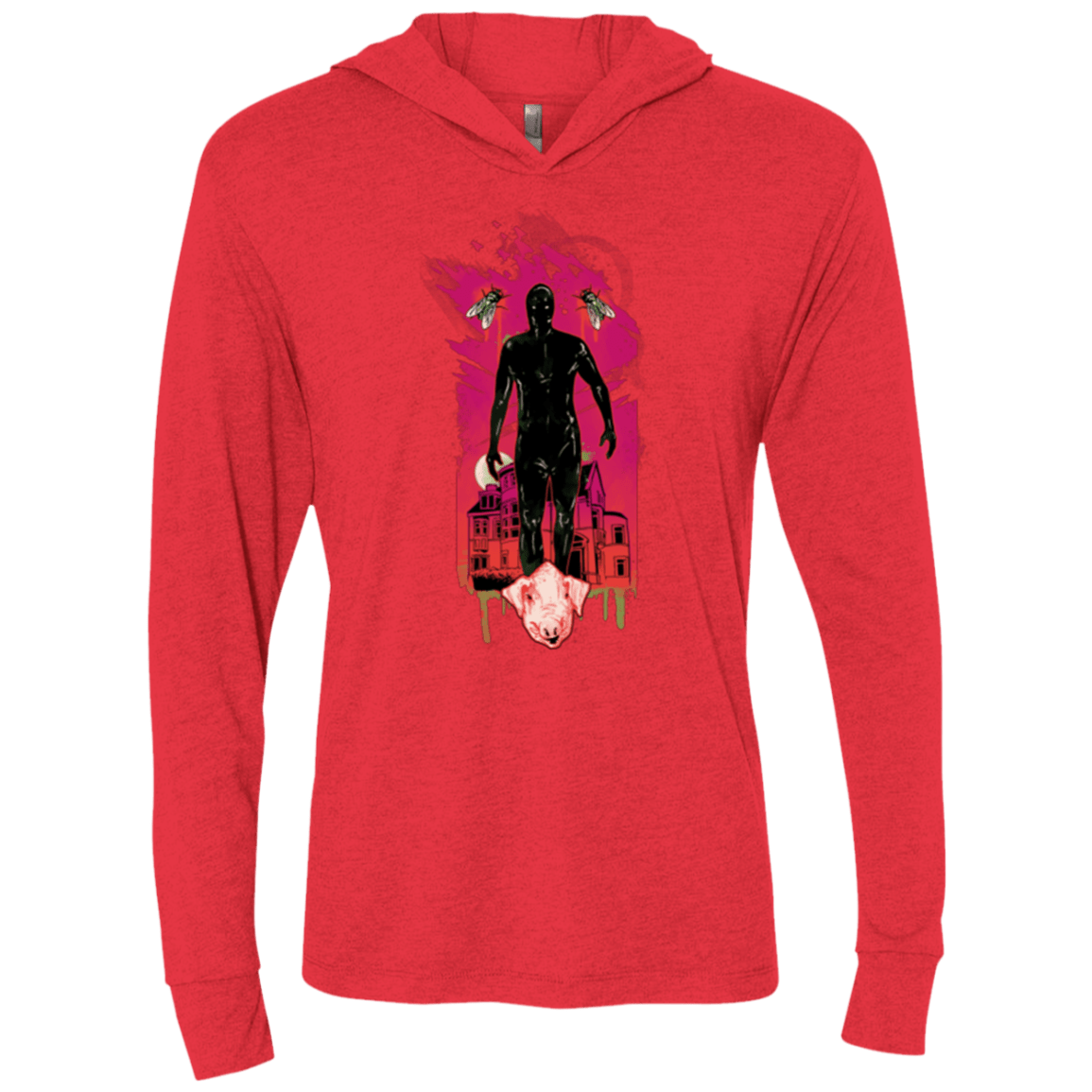 T-Shirts Vintage Red / X-Small I Am Rubber Triblend Long Sleeve Hoodie Tee