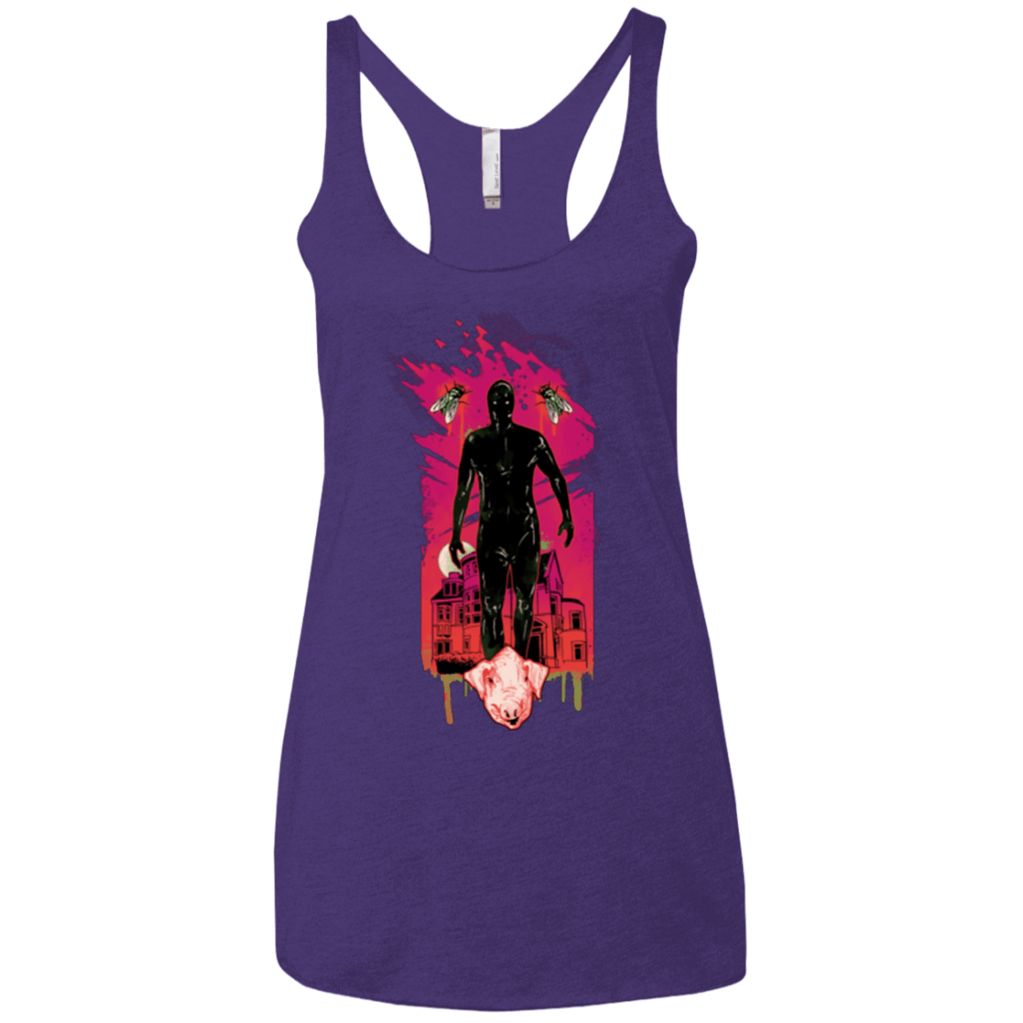 T-Shirts Purple / X-Small I Am Rubber Women's Triblend Racerback Tank
