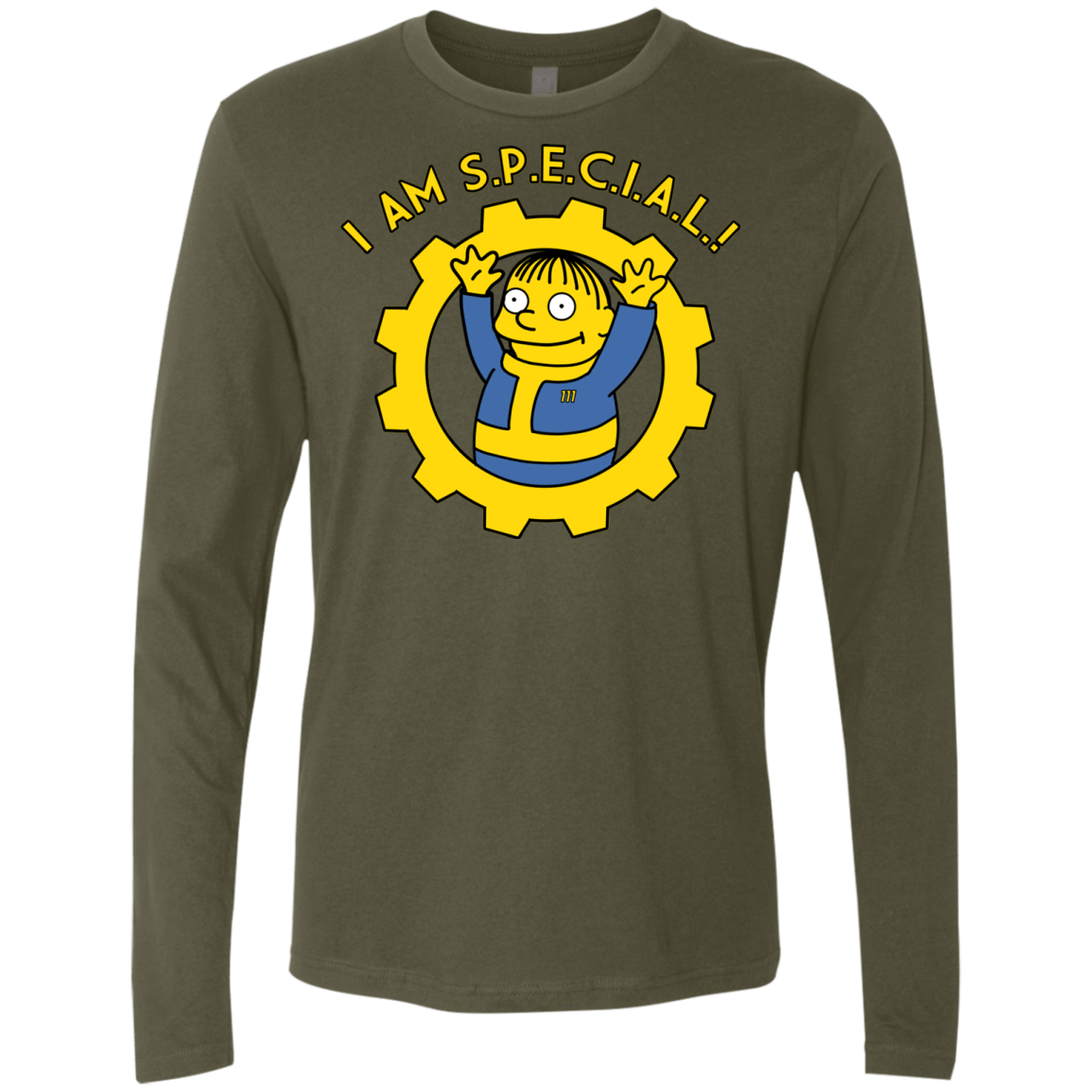 T-Shirts Military Green / Small I am special Men's Premium Long Sleeve