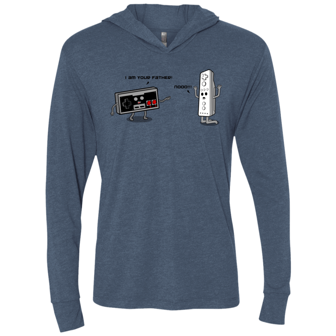 T-Shirts Indigo / X-Small I am your father NES Triblend Long Sleeve Hoodie Tee