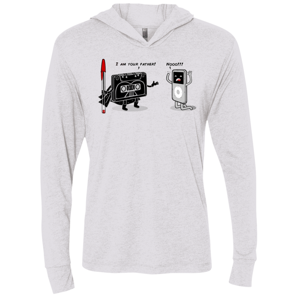 T-Shirts Heather White / X-Small I Am Your Father Triblend Long Sleeve Hoodie Tee