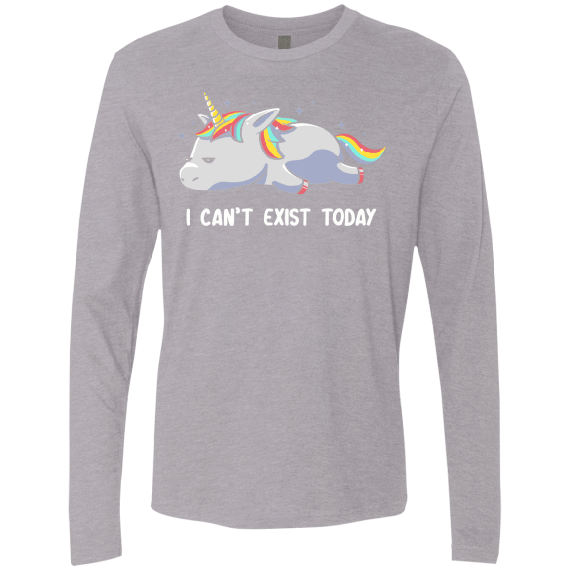 T-Shirts Heather Grey / S I Can't Exist Today Men's Premium Long Sleeve