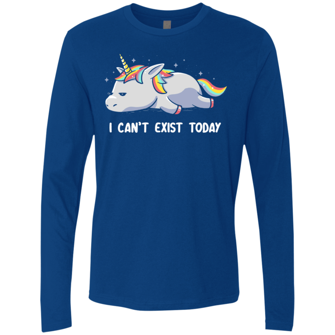 T-Shirts Royal / S I Can't Exist Today Men's Premium Long Sleeve