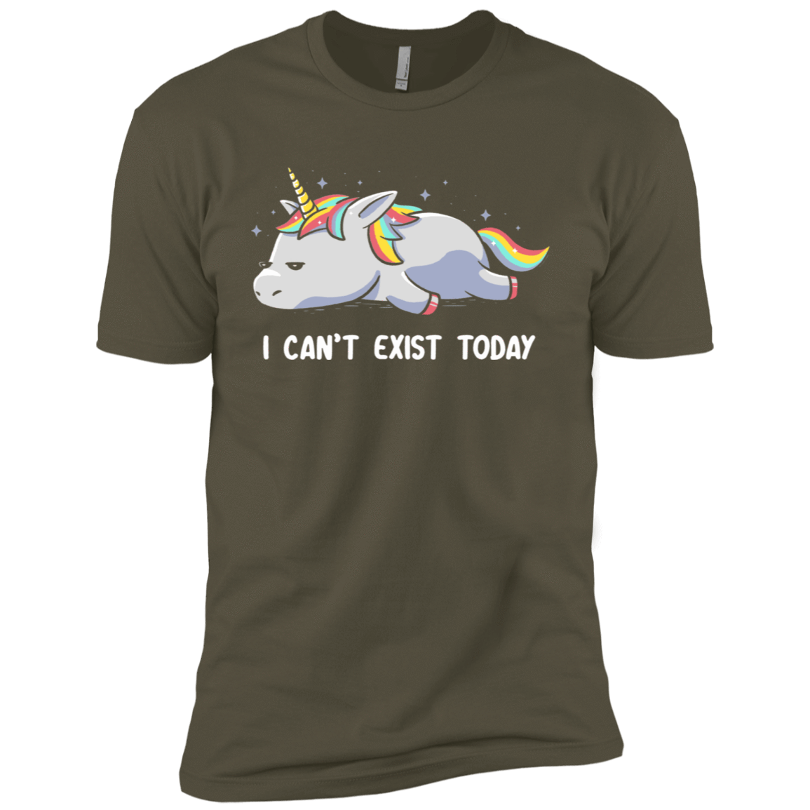T-Shirts Military Green / X-Small I Can't Exist Today Men's Premium T-Shirt