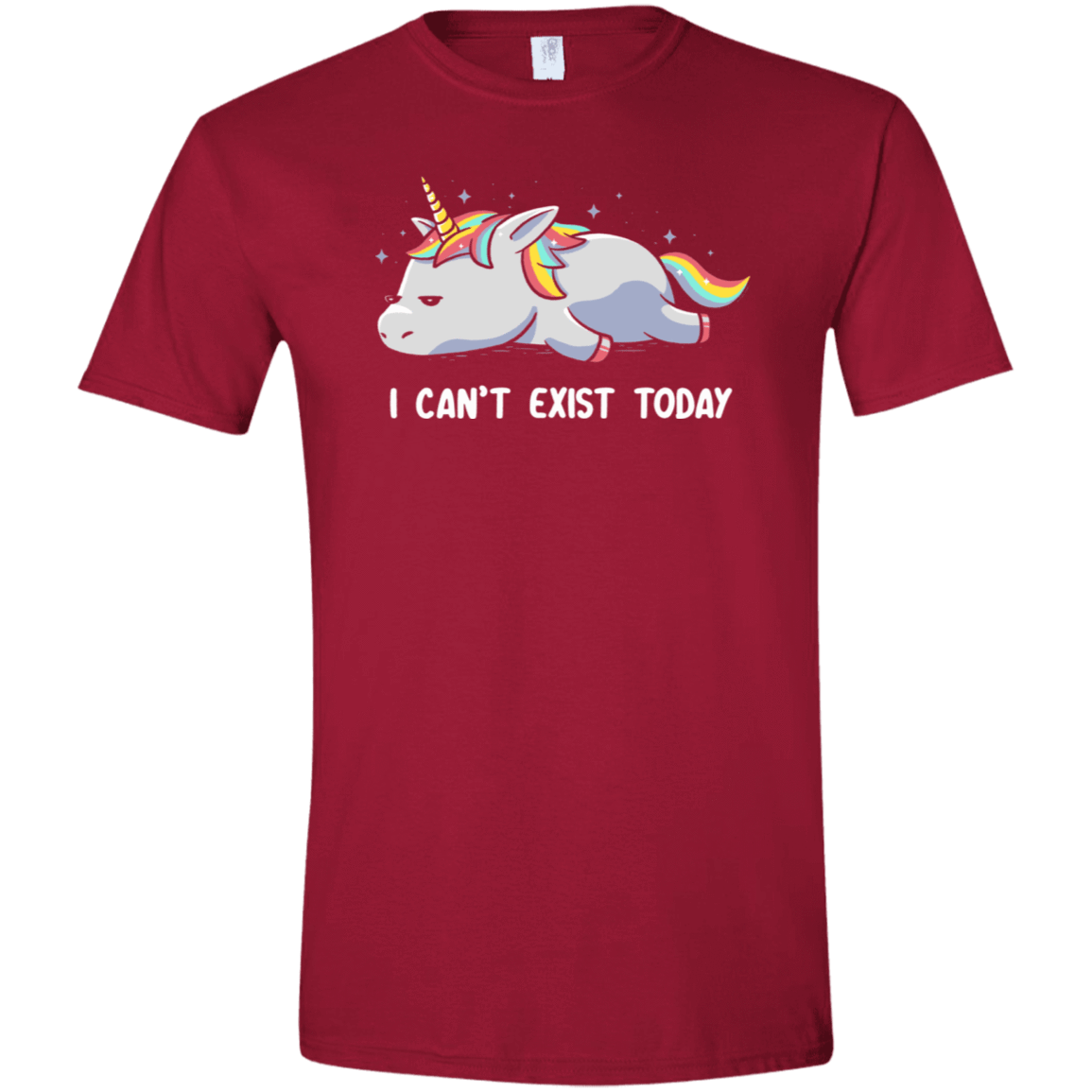 T-Shirts Cardinal Red / S I Can't Exist Today Men's Semi-Fitted Softstyle