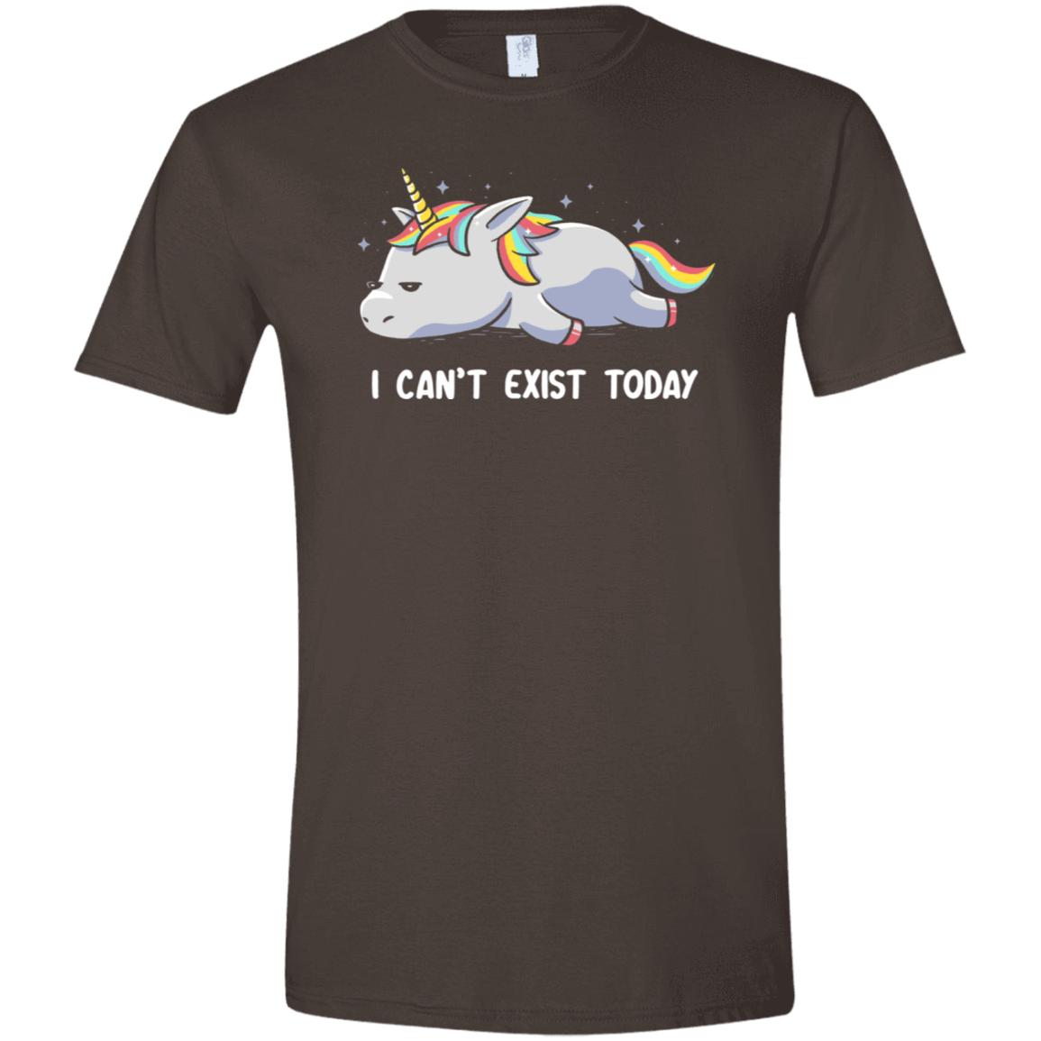 T-Shirts Dark Chocolate / S I Can't Exist Today Men's Semi-Fitted Softstyle