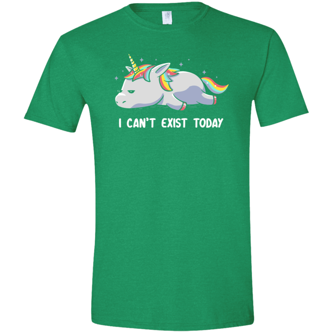 T-Shirts Heather Irish Green / S I Can't Exist Today Men's Semi-Fitted Softstyle