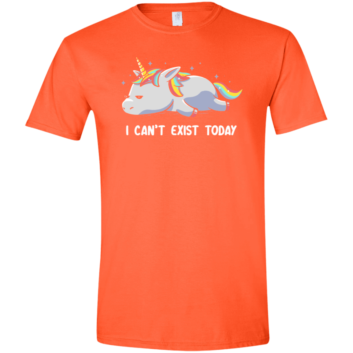 T-Shirts Orange / S I Can't Exist Today Men's Semi-Fitted Softstyle