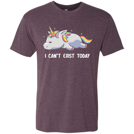 T-Shirts Vintage Purple / S I Can't Exist Today Men's Triblend T-Shirt