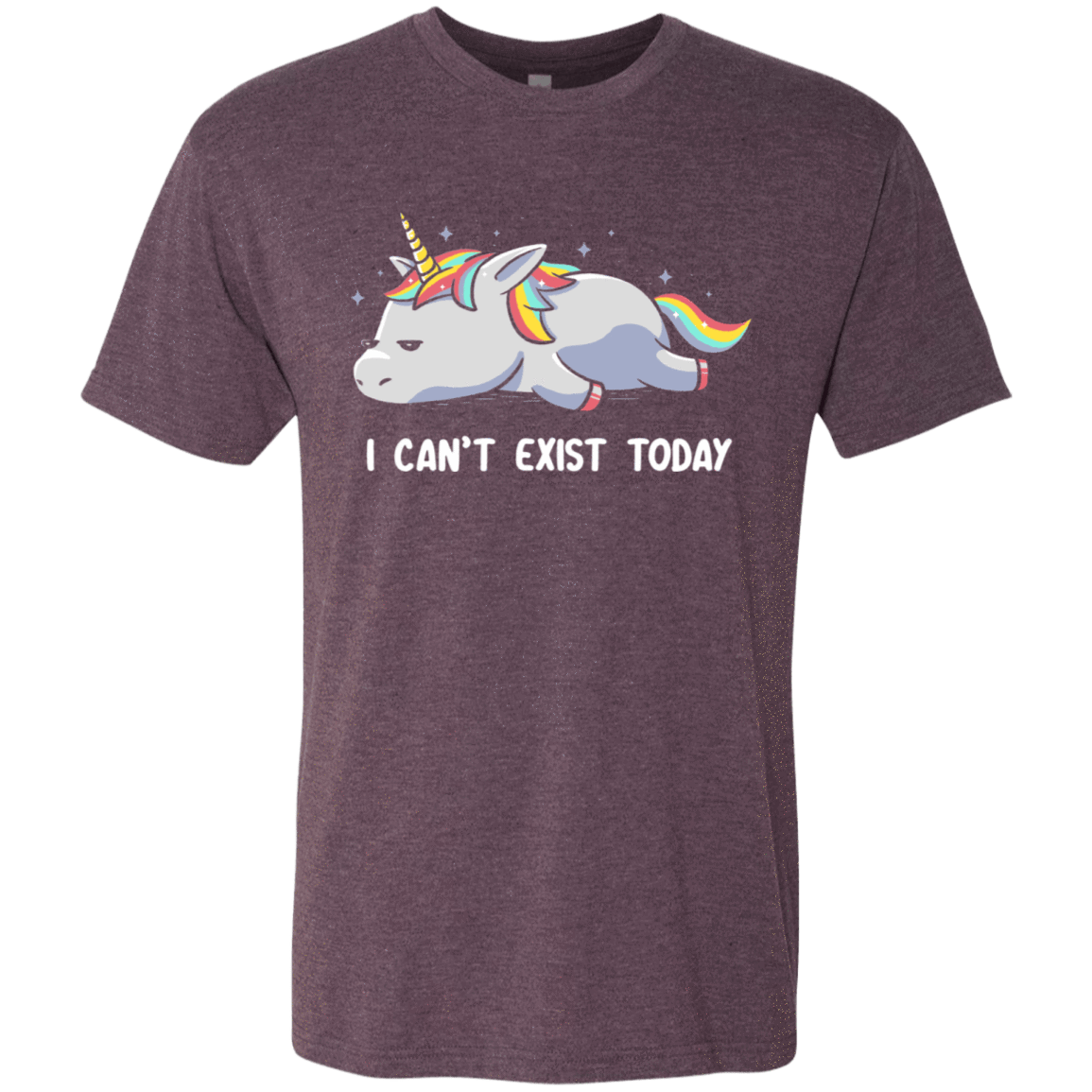 T-Shirts Vintage Purple / S I Can't Exist Today Men's Triblend T-Shirt