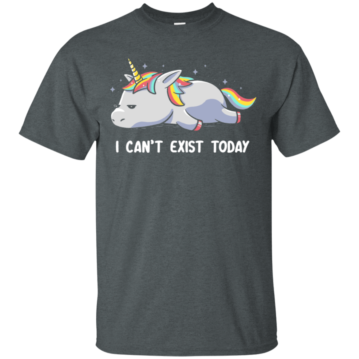 T-Shirts Dark Heather / S I Can't Exist Today T-Shirt