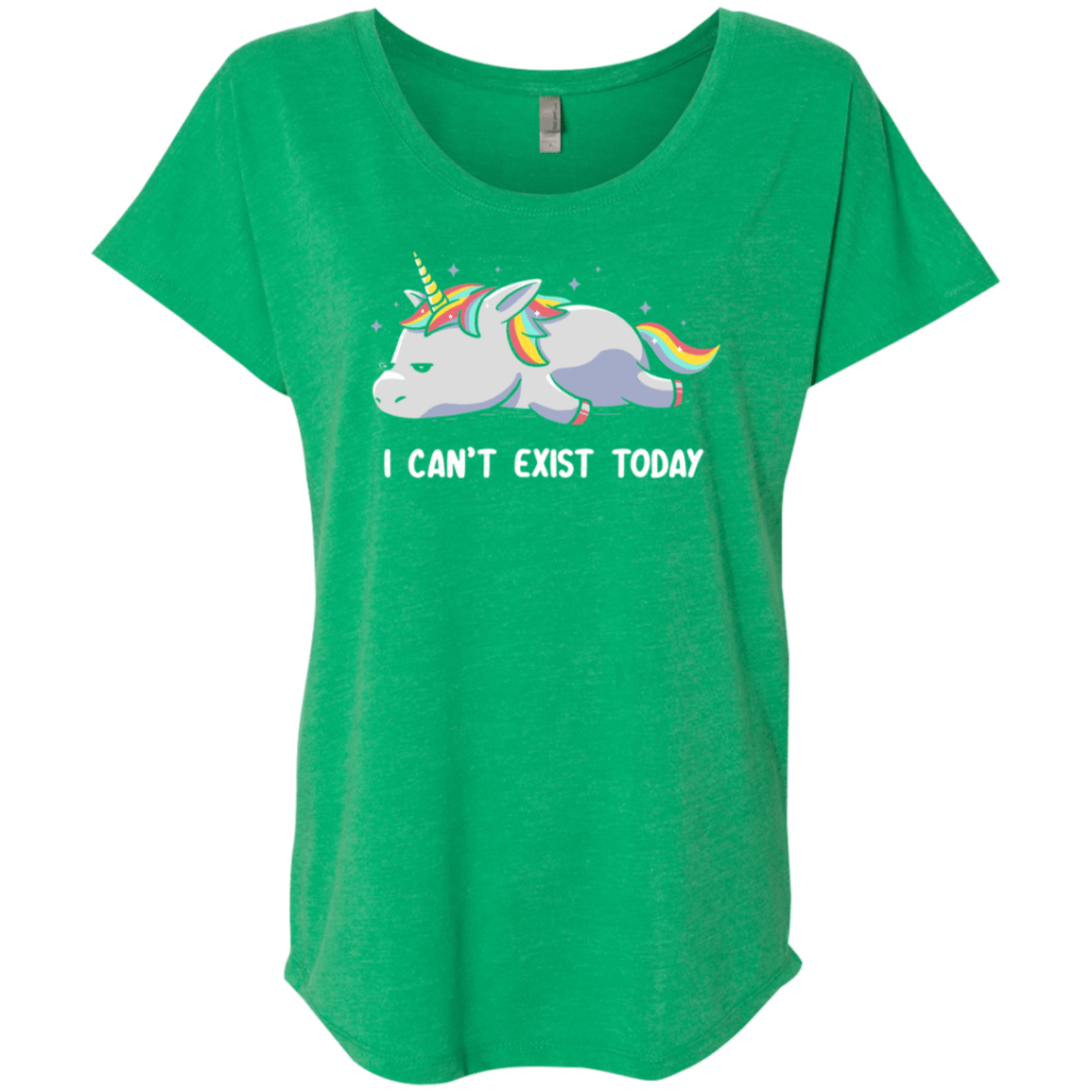 T-Shirts Envy / X-Small I Can't Exist Today Triblend Dolman Sleeve