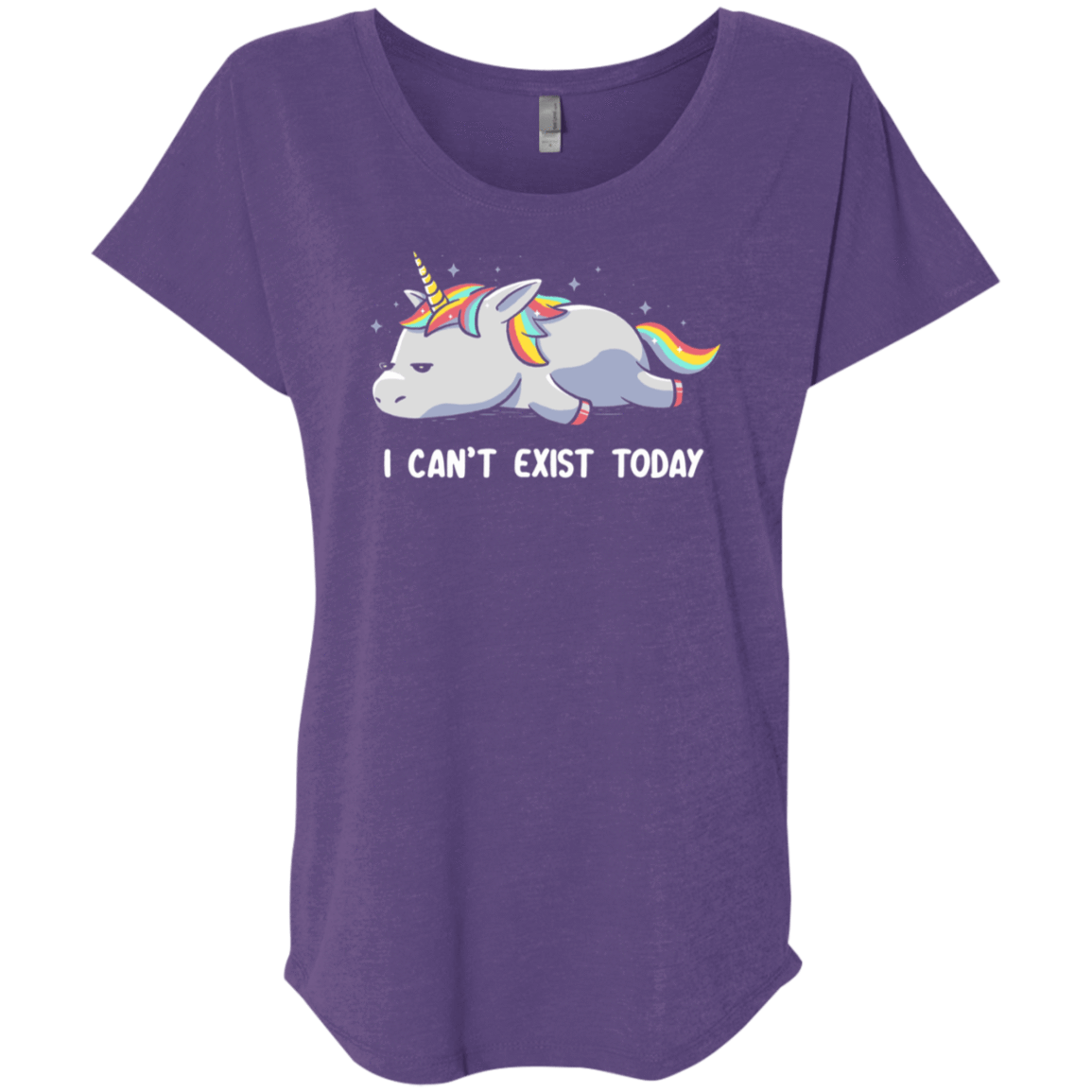 T-Shirts Purple Rush / X-Small I Can't Exist Today Triblend Dolman Sleeve