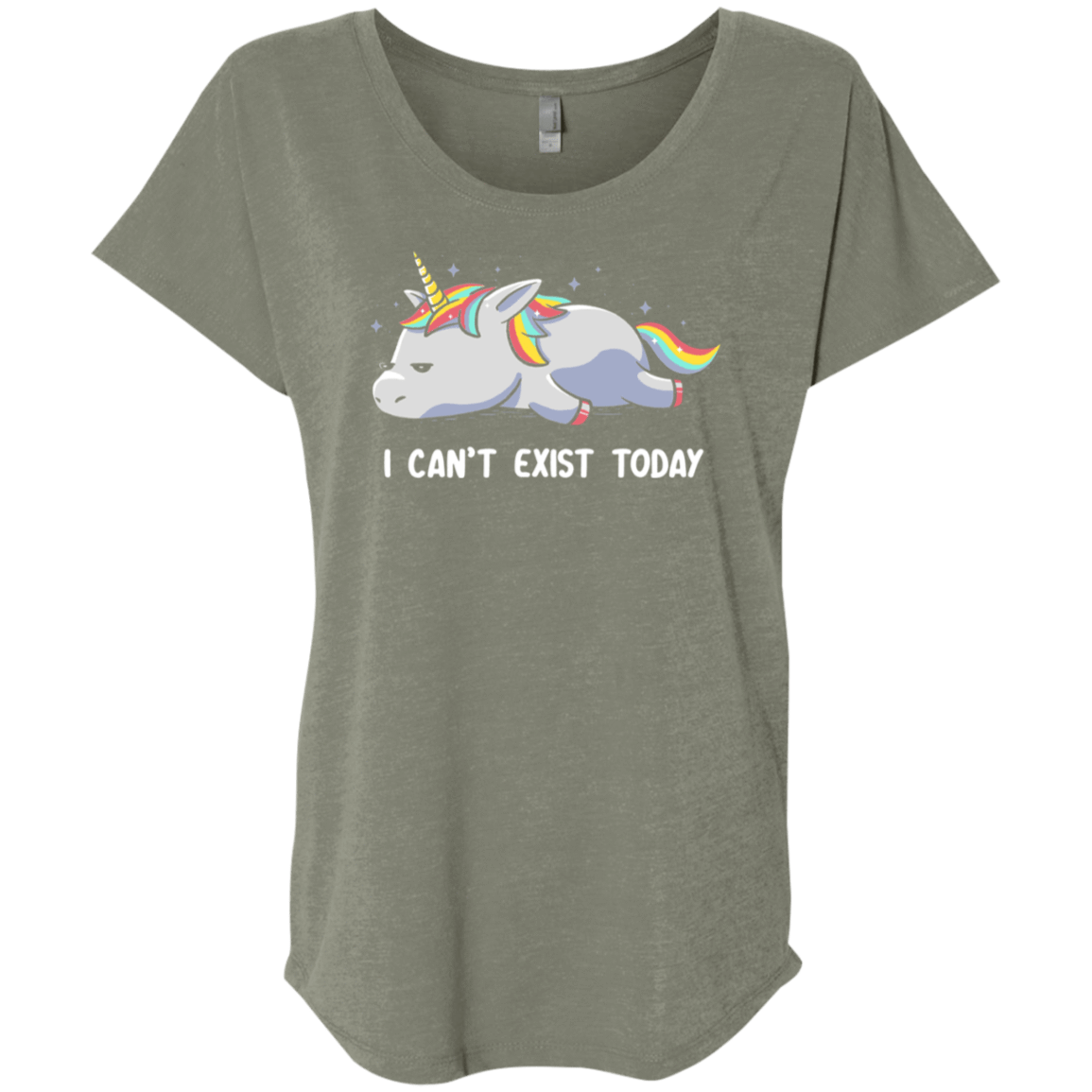 T-Shirts Venetian Grey / X-Small I Can't Exist Today Triblend Dolman Sleeve