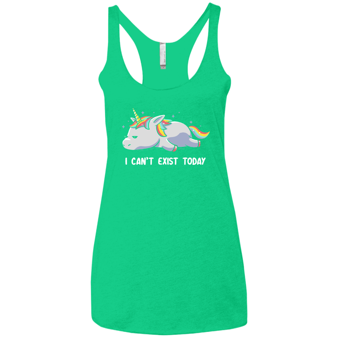T-Shirts Envy / X-Small I Can't Exist Today Women's Triblend Racerback Tank