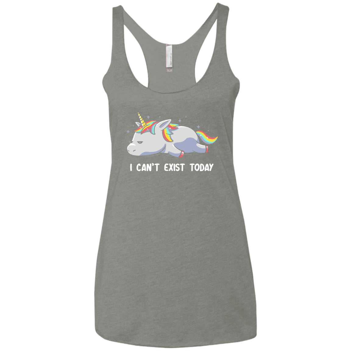 T-Shirts Venetian Grey / X-Small I Can't Exist Today Women's Triblend Racerback Tank
