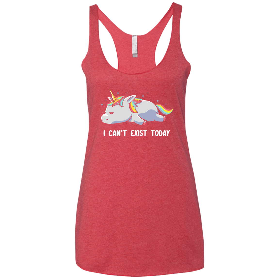 T-Shirts Vintage Red / X-Small I Can't Exist Today Women's Triblend Racerback Tank