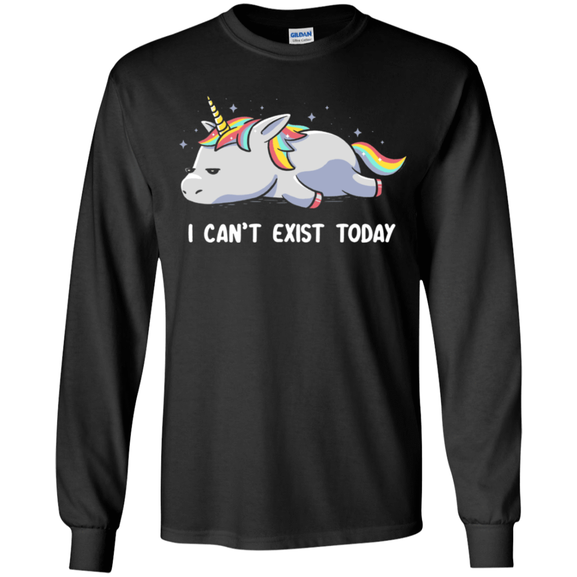 T-Shirts Black / YS I Can't Exist Today Youth Long Sleeve T-Shirt