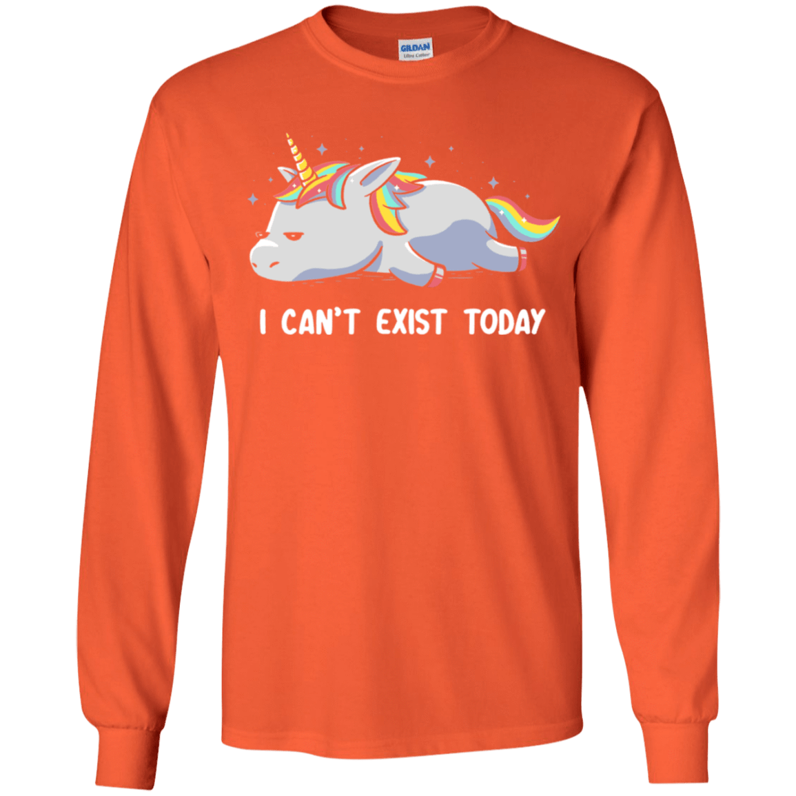 T-Shirts Orange / YS I Can't Exist Today Youth Long Sleeve T-Shirt